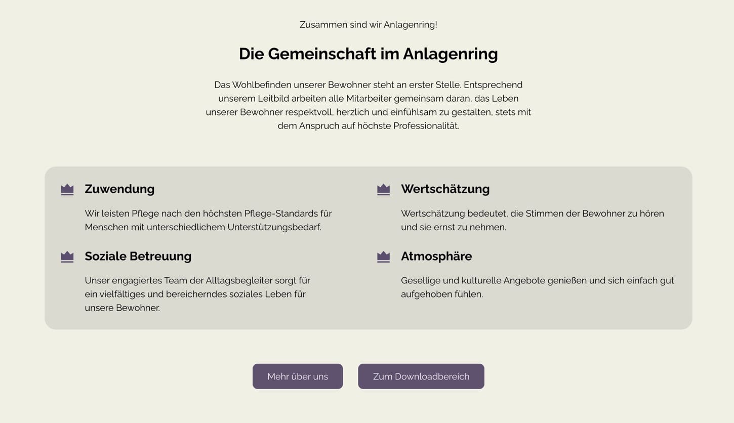Ausschnitt 1 von 5 der Website von Anlagenring Frankfurt, Frankfurt am Main