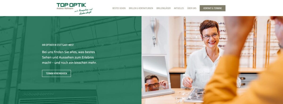 Screenshot der Website