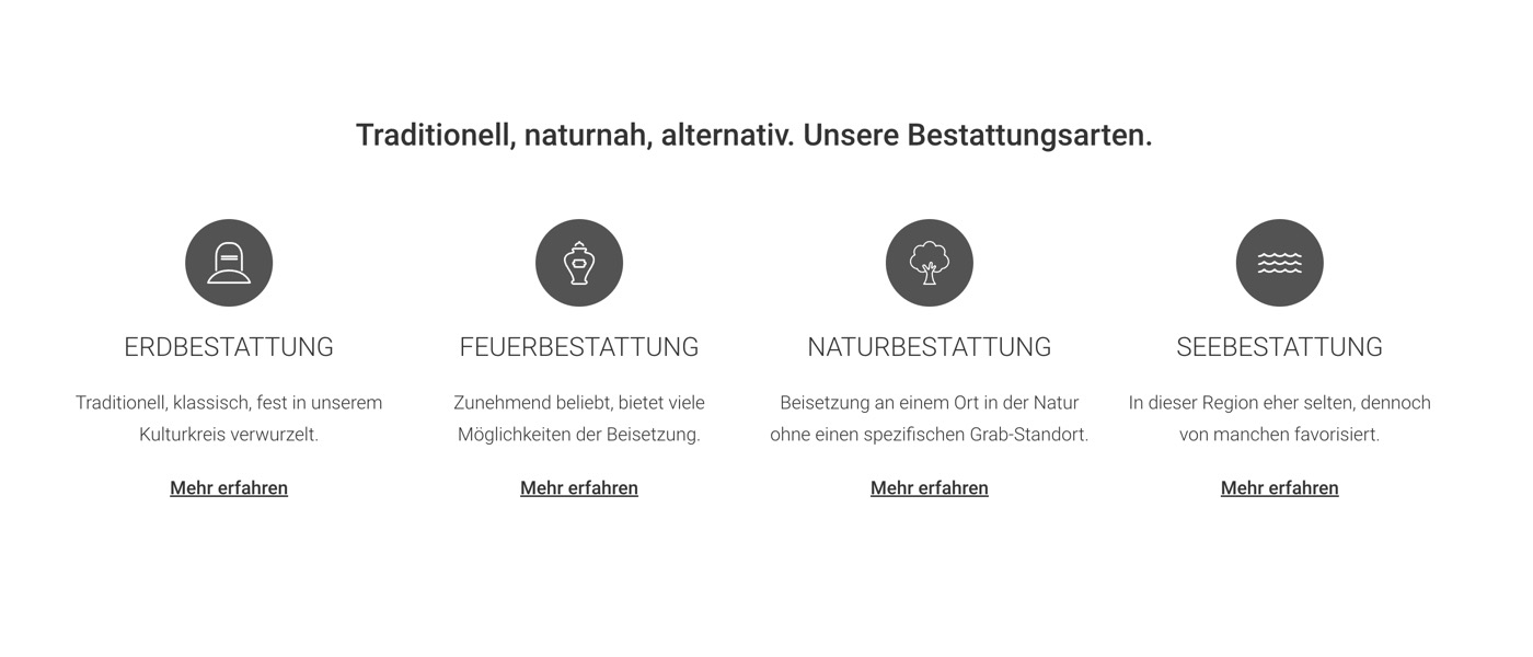 Ausschnitt 2 von 5 der Website von Durchdewald Bestattungen Friedberg, Wetteraukreis