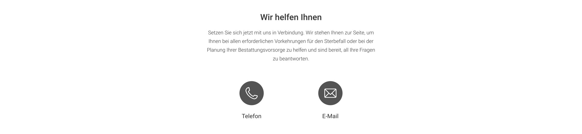Ausschnitt 5 von 5 der Website von Durchdewald Bestattungen Friedberg, Wetteraukreis