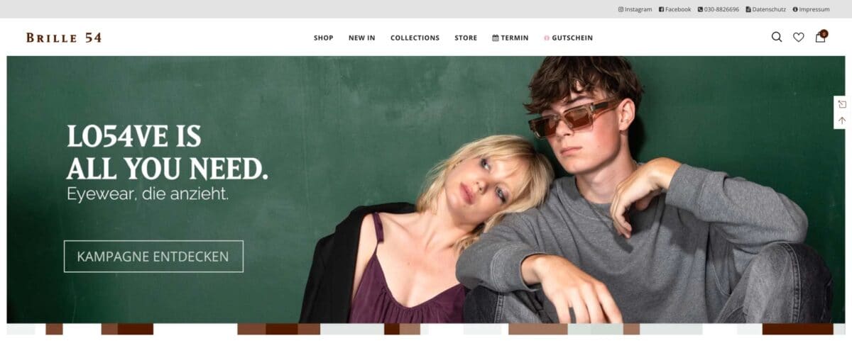 Screenshot der Website