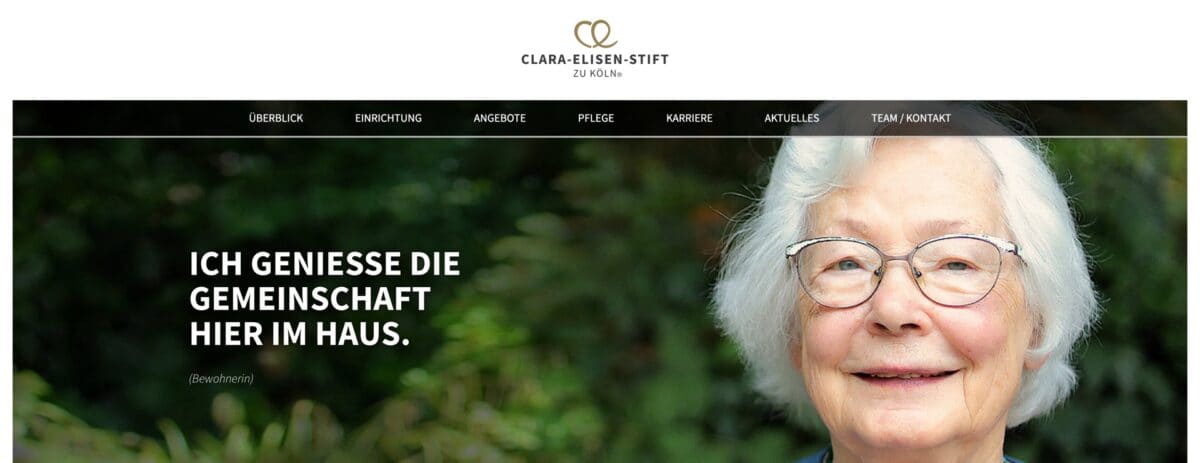Screenshot der Website