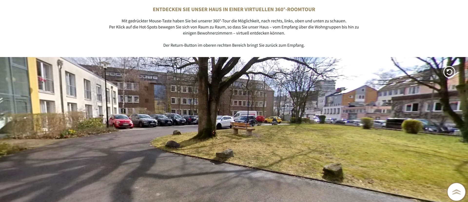 Ausschnitt 3 von 4 der Website von Clara-Elisen-Stift, Köln
