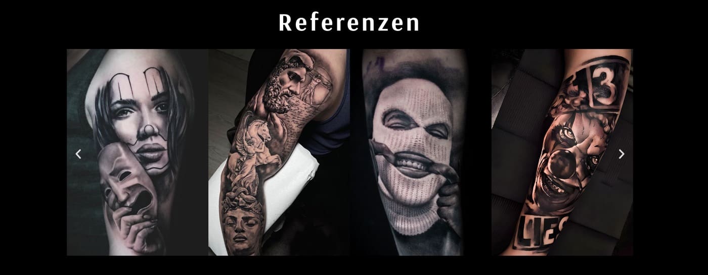 Ausschnitt 4 von 6 der Website von Ink Art Design, Bonn