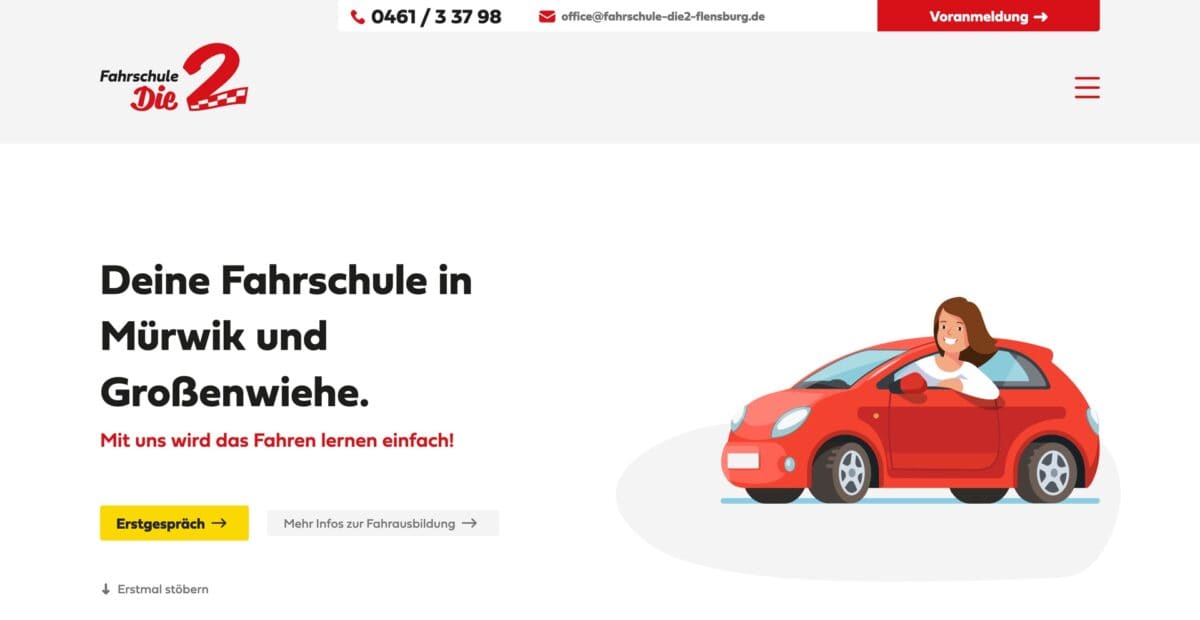 Screenshot der Website