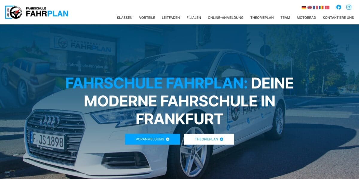 Screenshot der Website