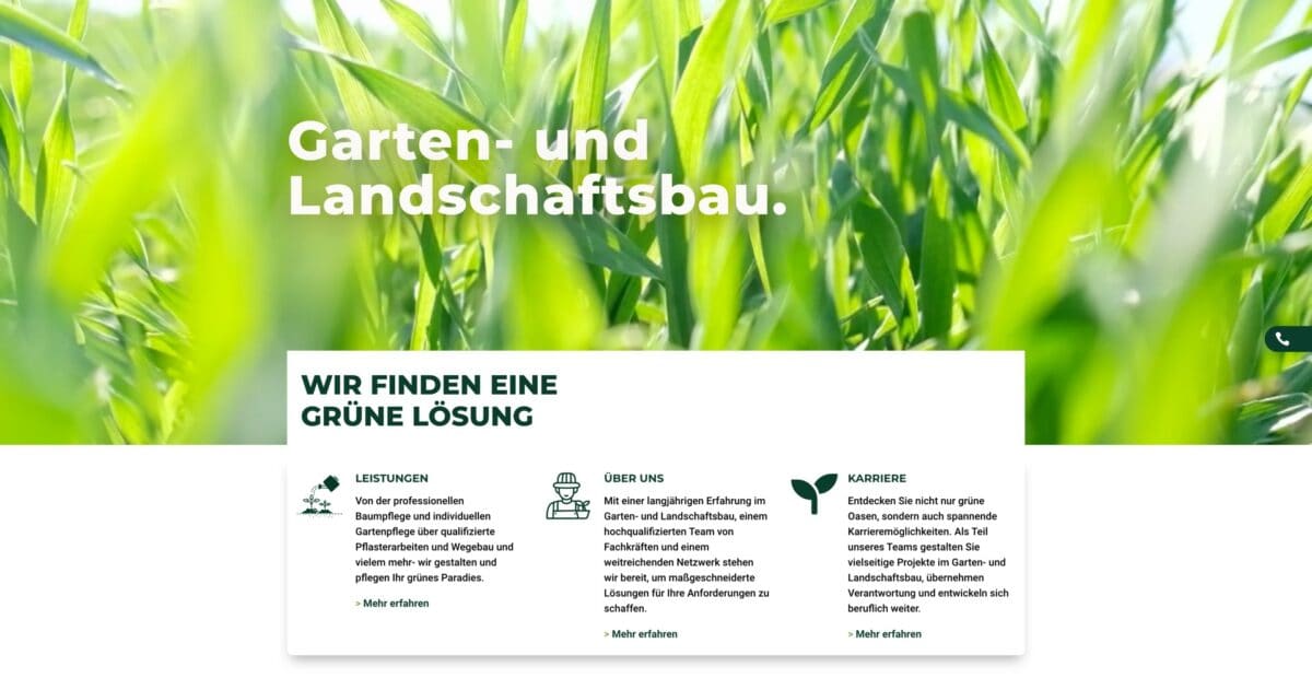 Screenshot der Website