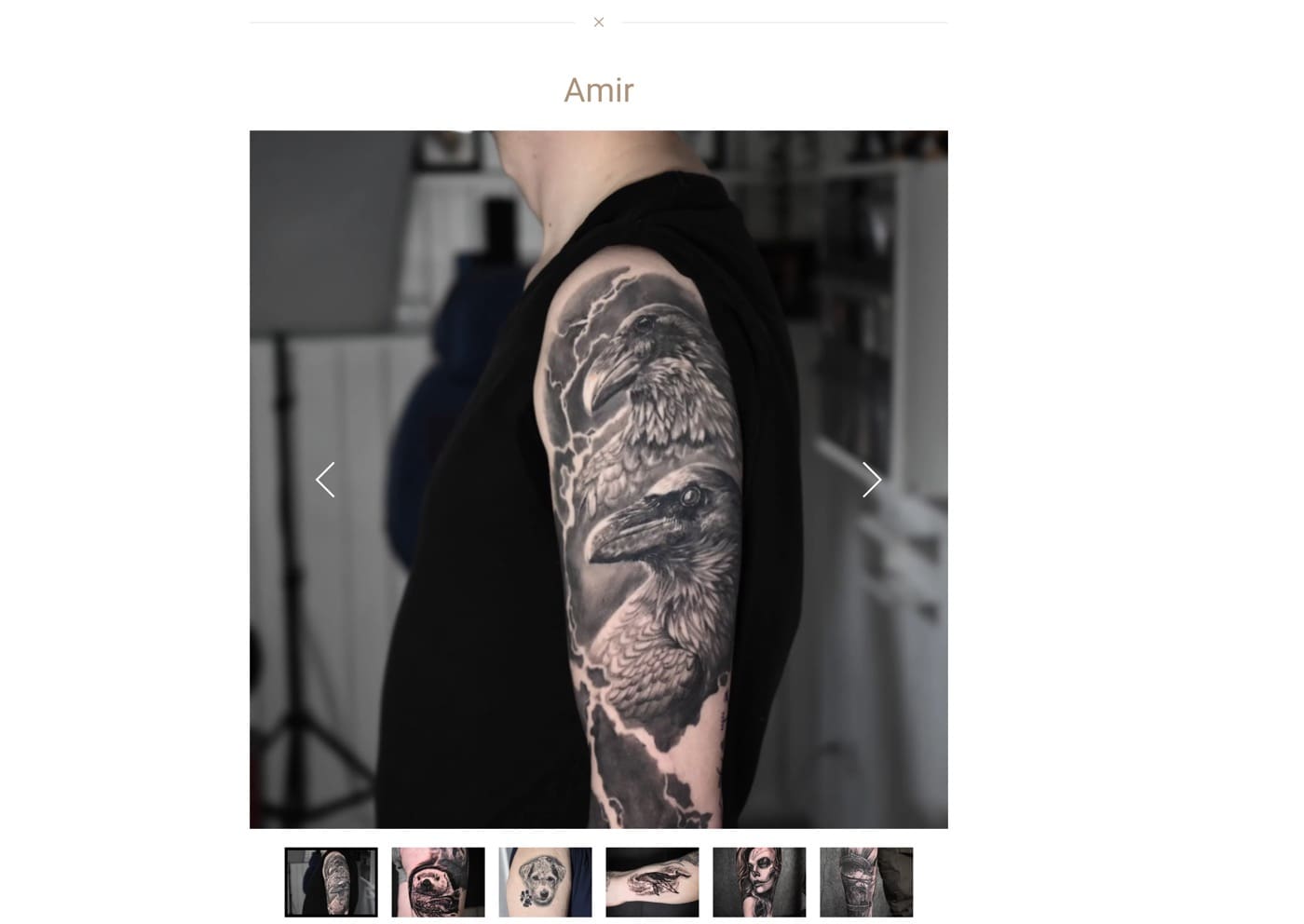 Ausschnitt 2 von 4 der Website von Ink Art Design, Hamburg