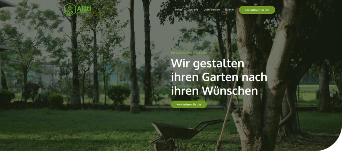 Screenshot der Website