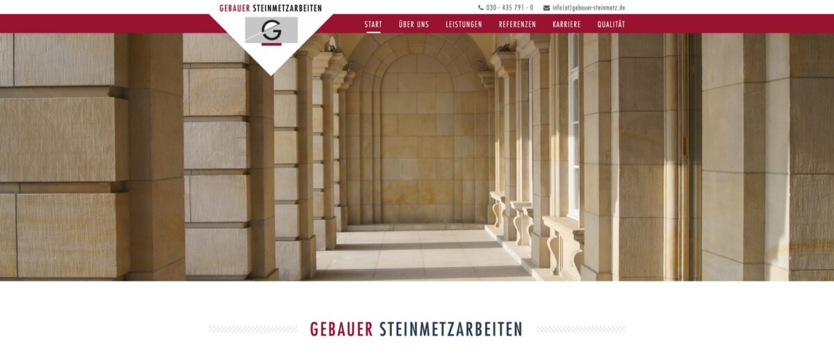Screenshot der Website