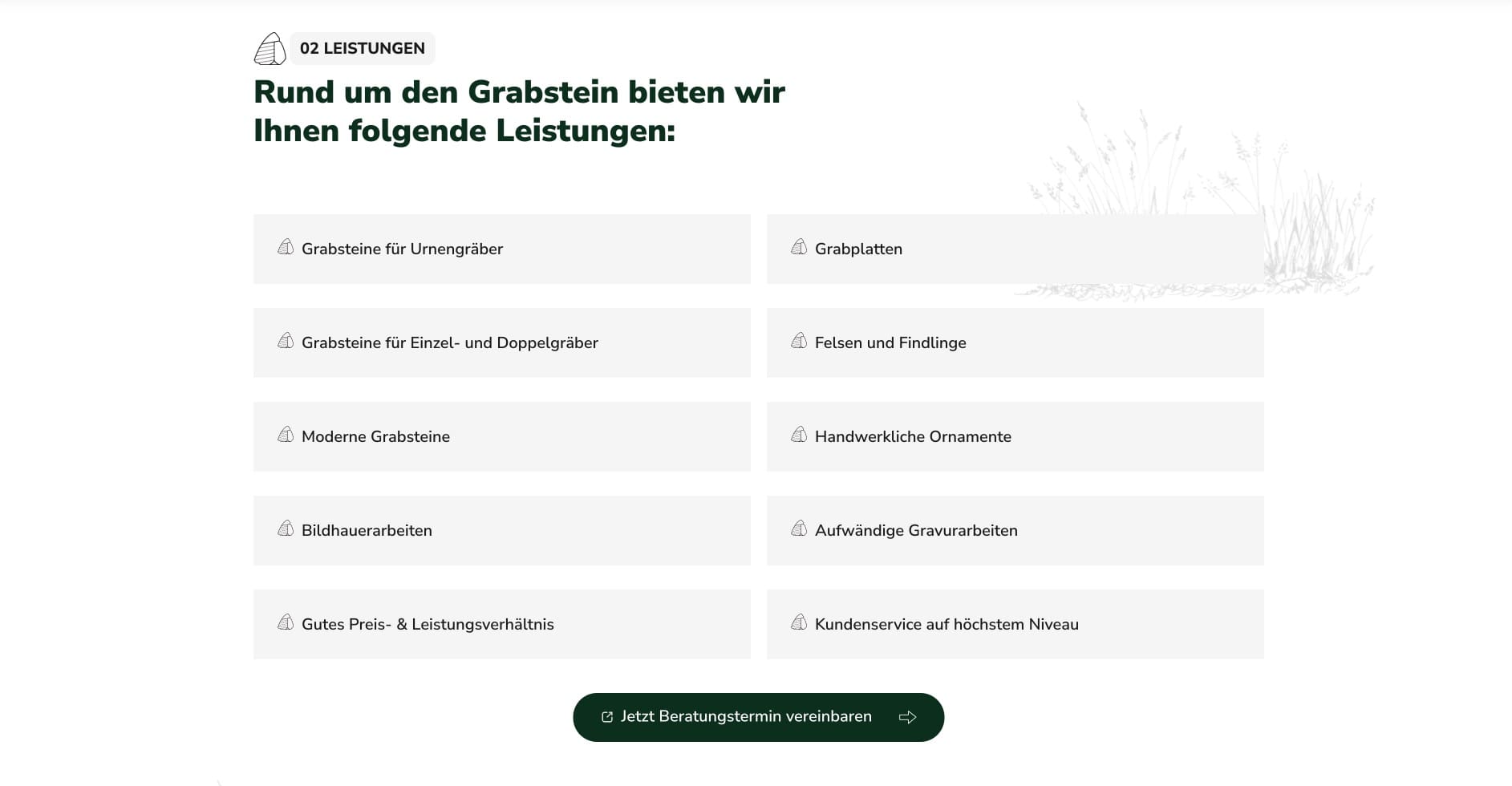 Ausschnitt 1 von 6 der Website von Starmoris Naturstein, Kreis Recklinghausen