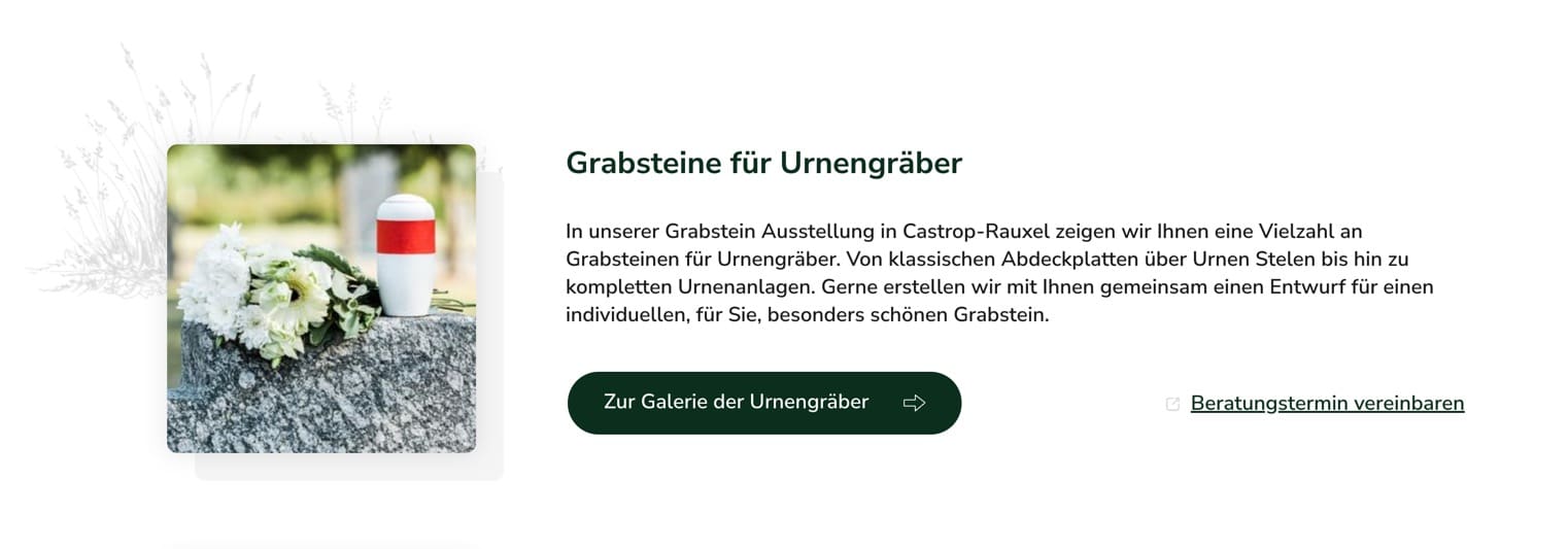Ausschnitt 5 von 6 der Website von Starmoris Naturstein, Kreis Recklinghausen