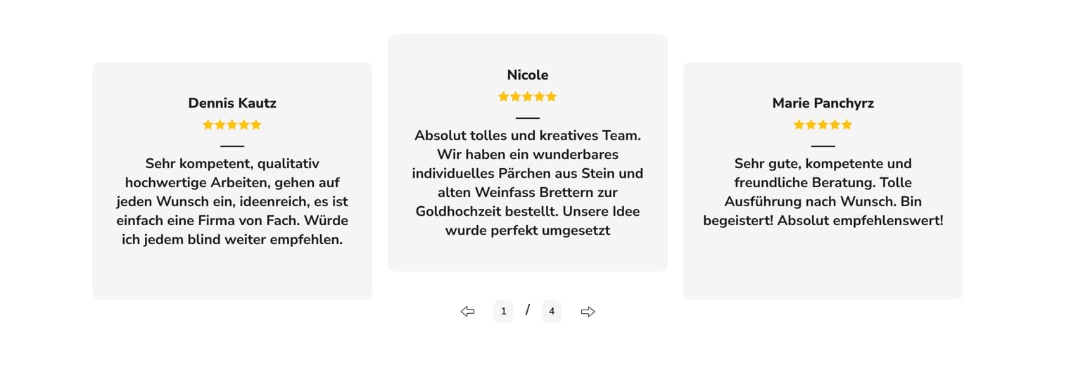 Ausschnitt 6 von 6 der Website von Starmoris Naturstein, Kreis Recklinghausen