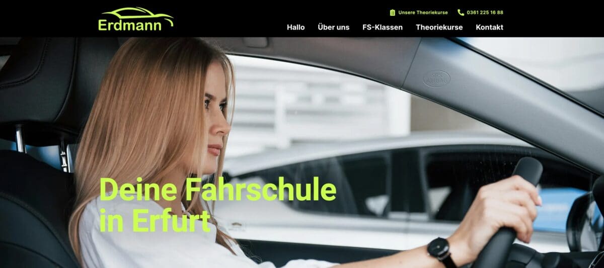 Screenshot der Website