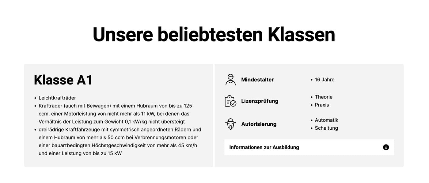 Ausschnitt 2 von 5 der Website von Fahrschule Erdmann, Erfurt