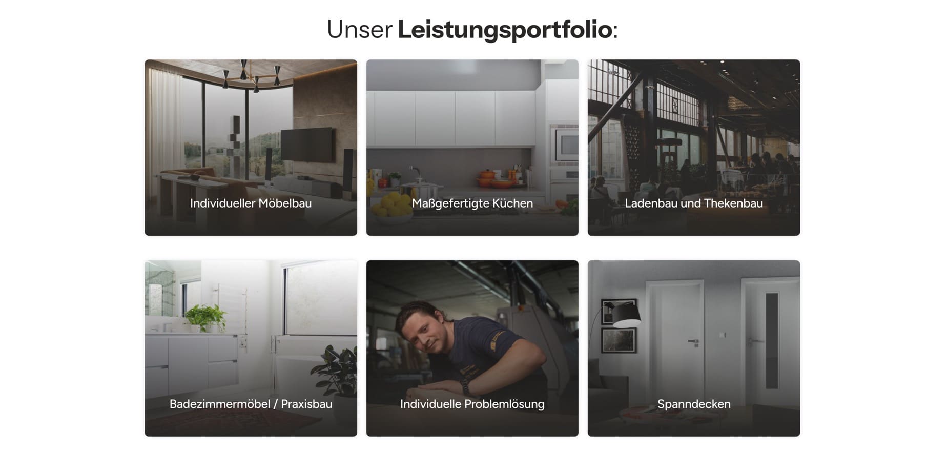 Ausschnitt 3 von 5 der Website von Schreinerei Ockenfels, Rhein-Sieg-Kreis