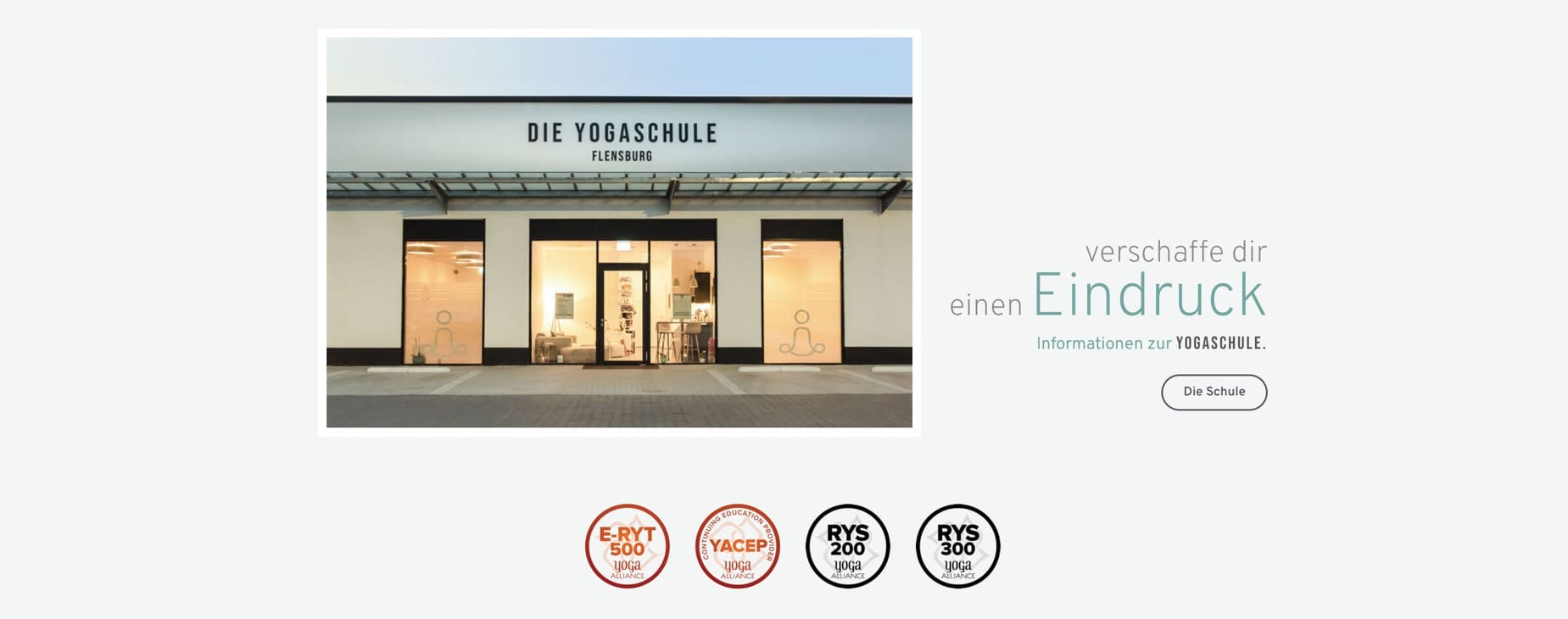 Ausschnitt 4 von 6 der Website von Yogaschule Flensburg, Flensburg