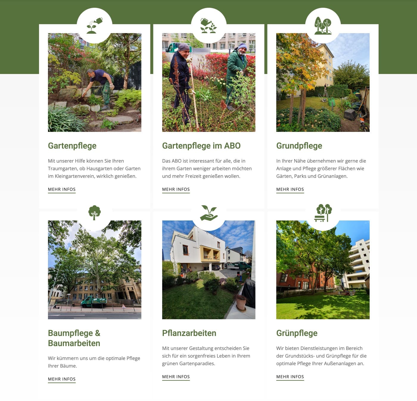 Ausschnitt 1 von 4 der Website von Garten- & Landschaftspflege Willi Möller, Frankfurt am Main