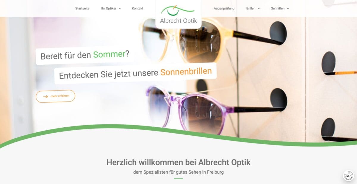 Screenshot der Website