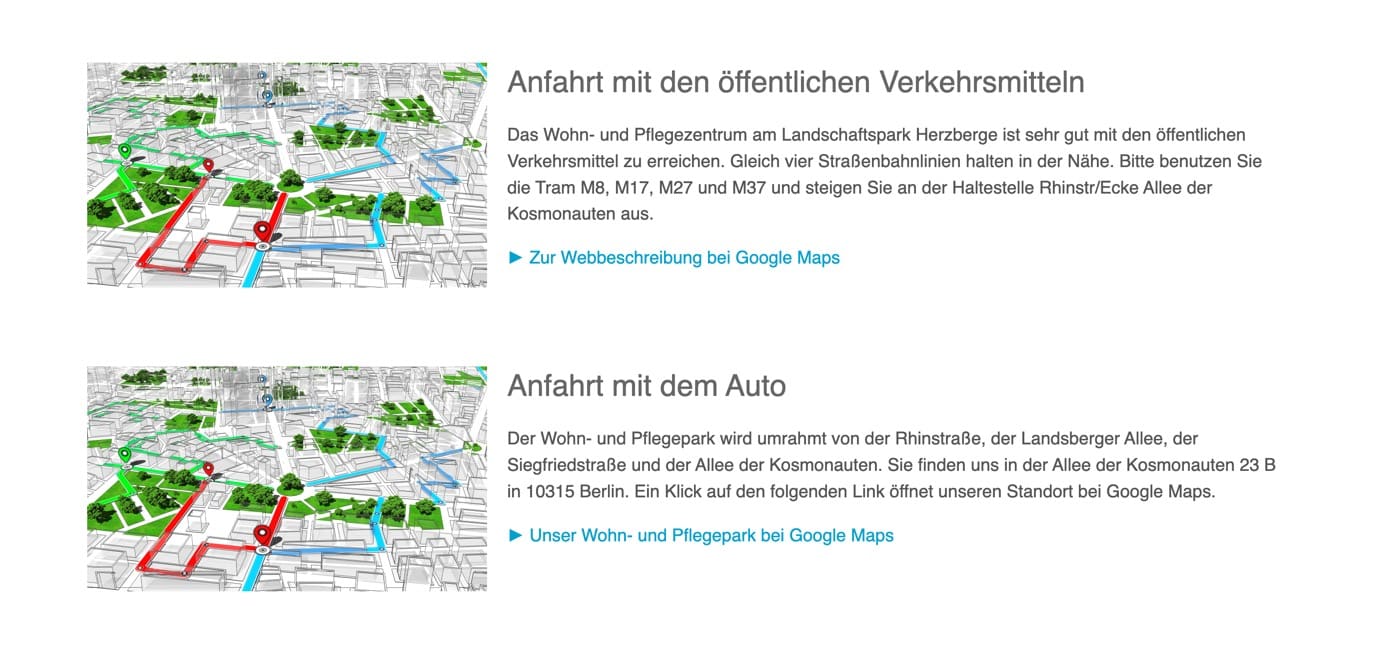 Ausschnitt 2 von 4 der Website von LBD, Berlin