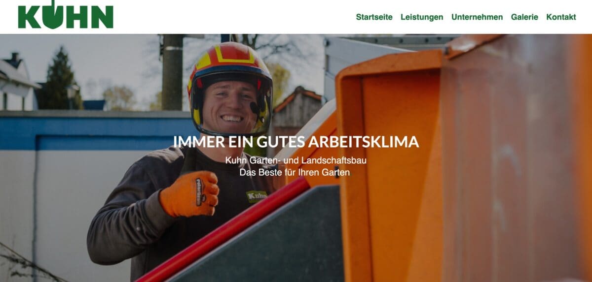 Screenshot der Website
