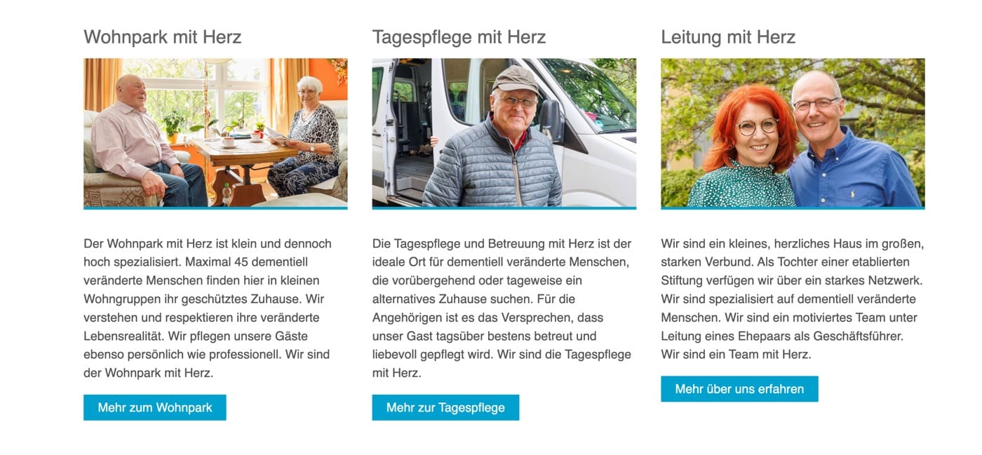 Ausschnitt 1 von 4 der Website von LBD, Berlin