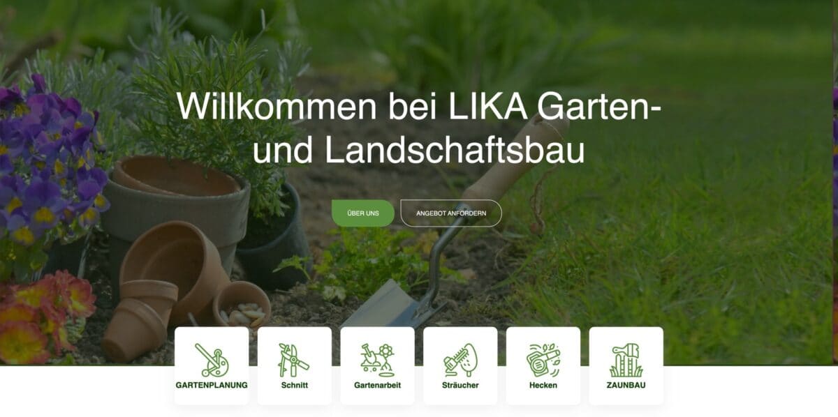 Screenshot der Website