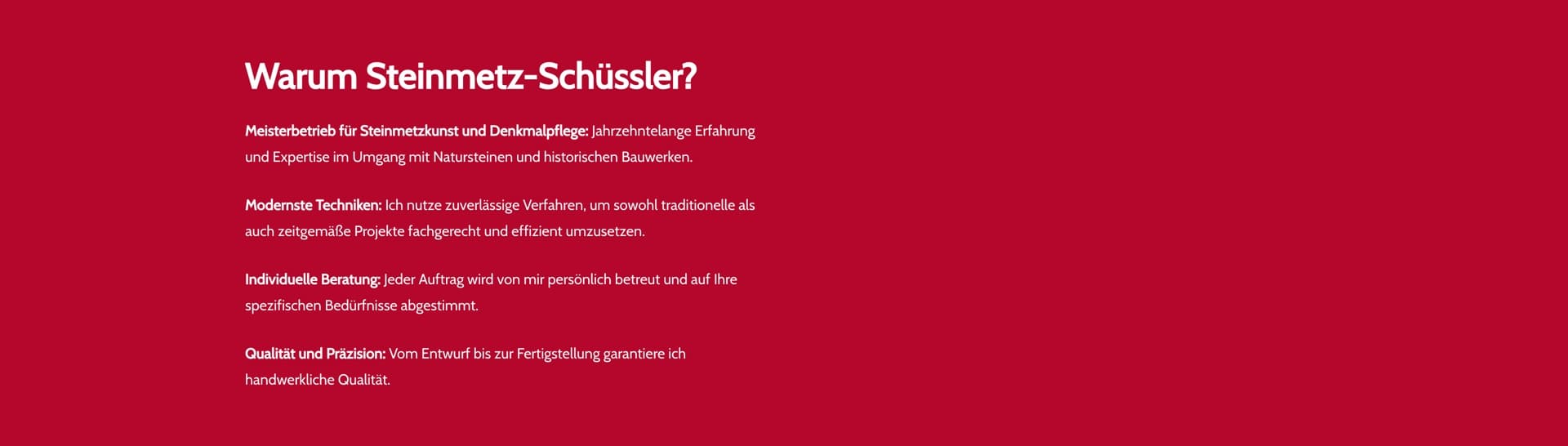 Ausschnitt 5 von 6 der Website von Steinmetz-Schüssler, Frankfurt am Main