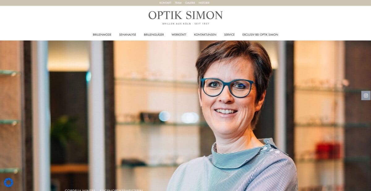 Screenshot der Website