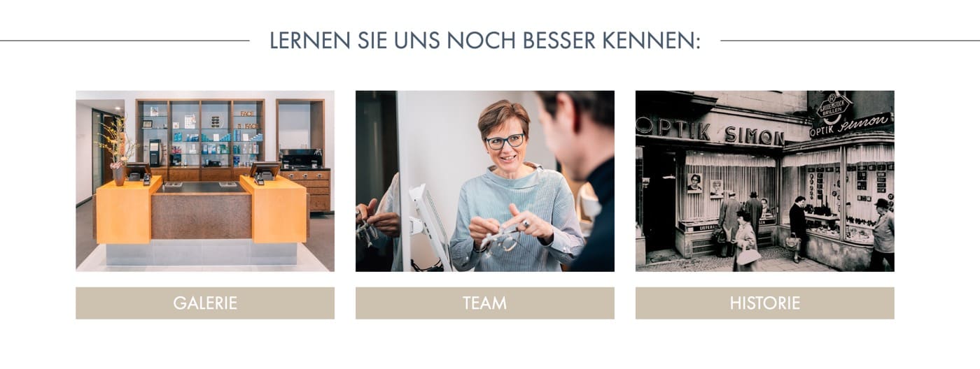 Ausschnitt 3 von 5 der Website von Optik Simon Köln, Köln