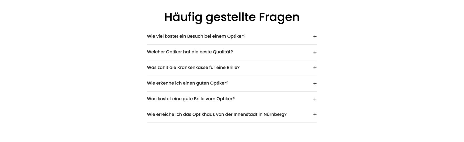 Ausschnitt 5 von 6 der Website von Optikhaus Drießlein, Nürnberg