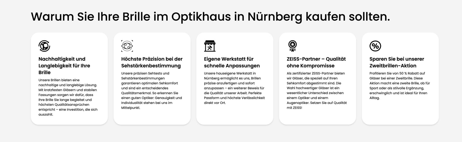 Ausschnitt 6 von 6 der Website von Optikhaus Drießlein, Nürnberg
