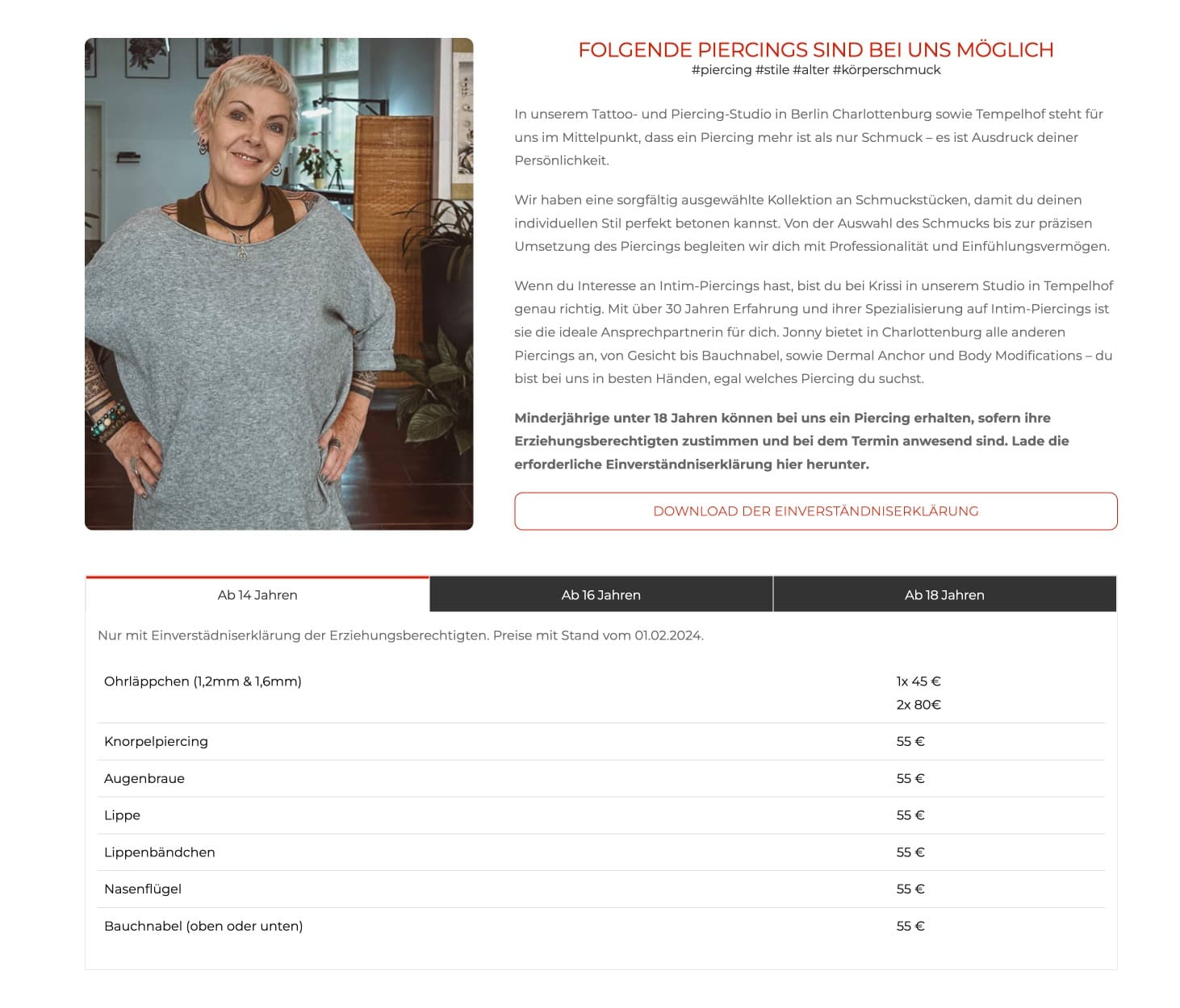Ausschnitt 1 von 6 der Website von AUTARK Berlin, Berlin