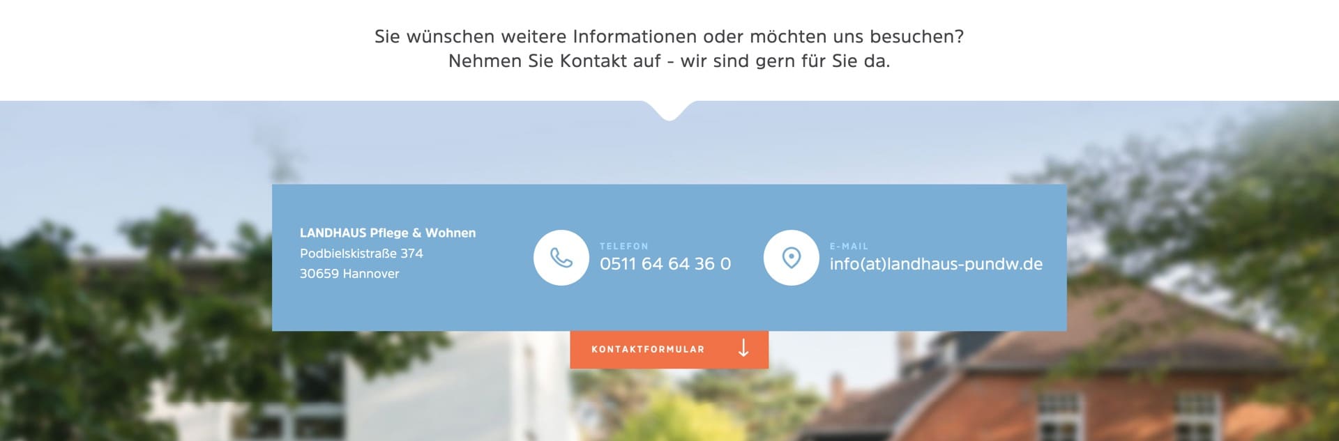 Ausschnitt 5 von 5 der Website von Landhaus Pflege & Wohnen, Hannover