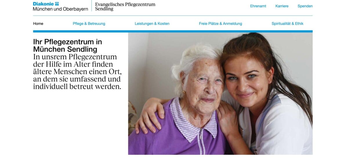 Screenshot der Website