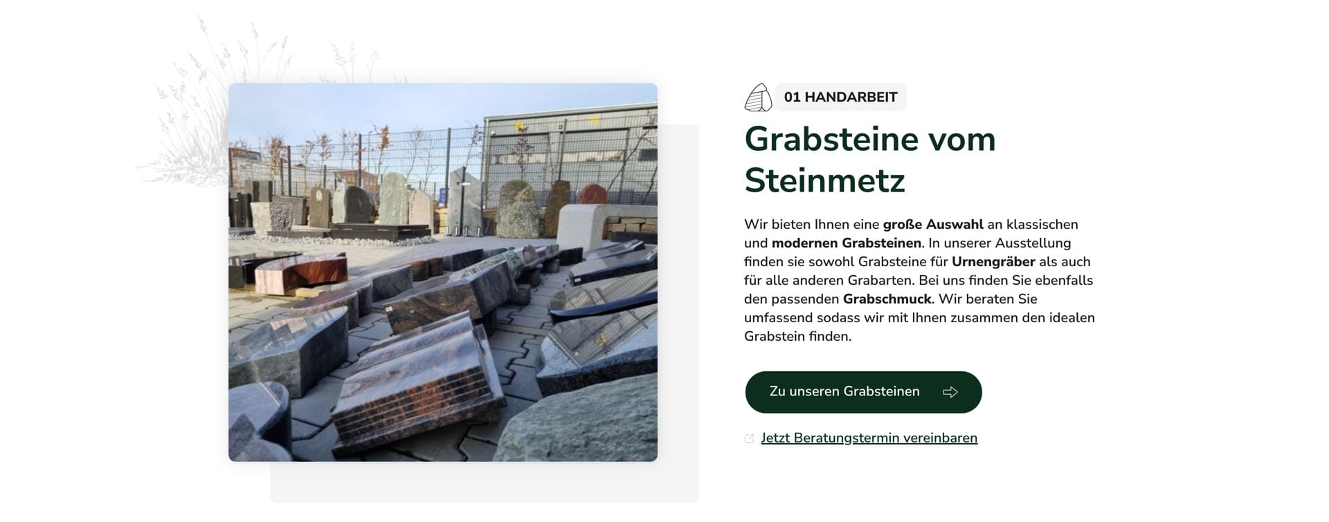 Ausschnitt 3 von 6 der Website von Starmoris Naturstein, Kreis Recklinghausen