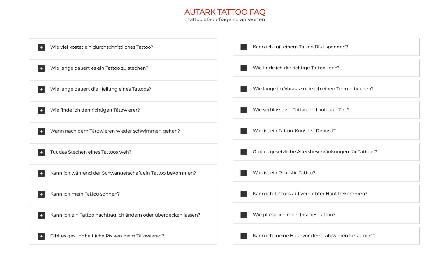 Ausschnitt 3 von 6 der Website von AUTARK Berlin, Berlin