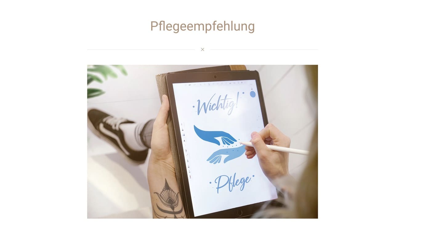 Ausschnitt 4 von 4 der Website von Ink Art Design, Hamburg