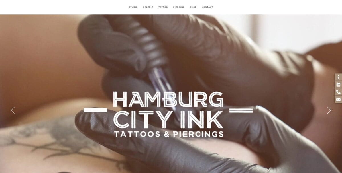 Screenshot der Website