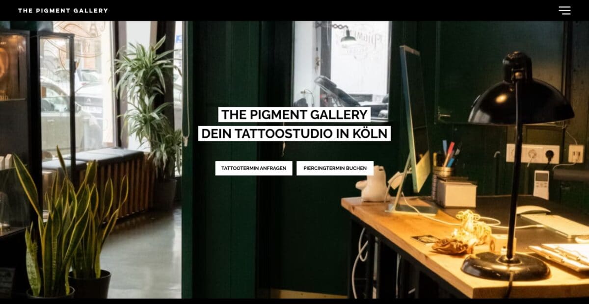 Screenshot der Website