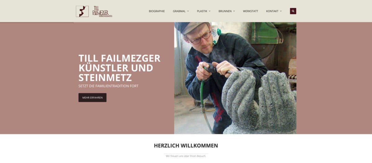 Screenshot der Website