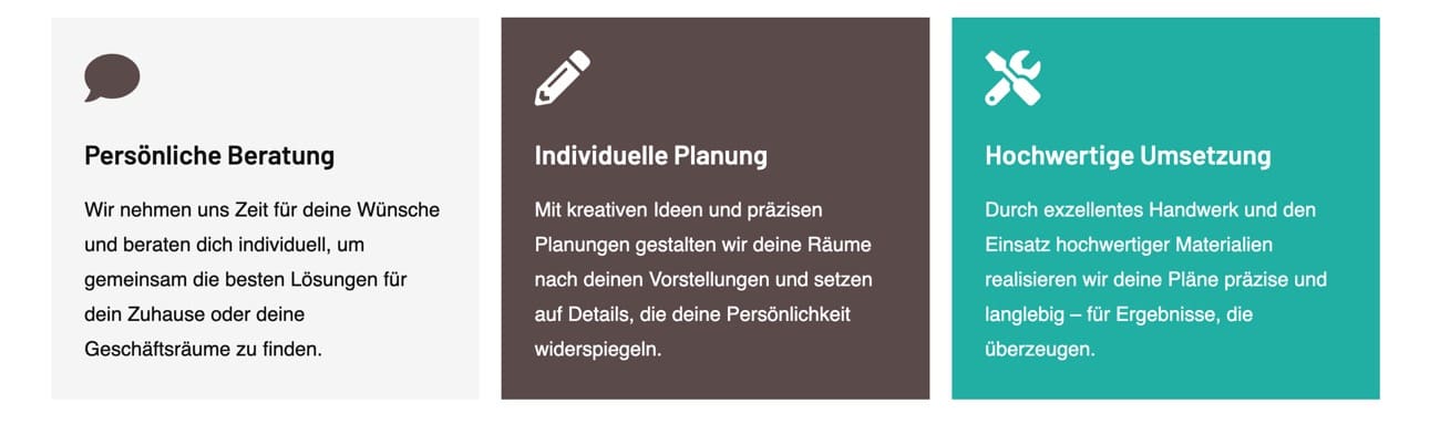 Ausschnitt 1 von 3 der Website von Tischlerei Lassek, Dortmund