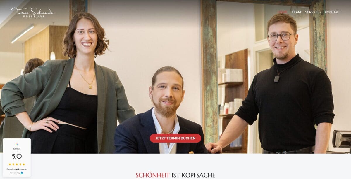 Screenshot der Website