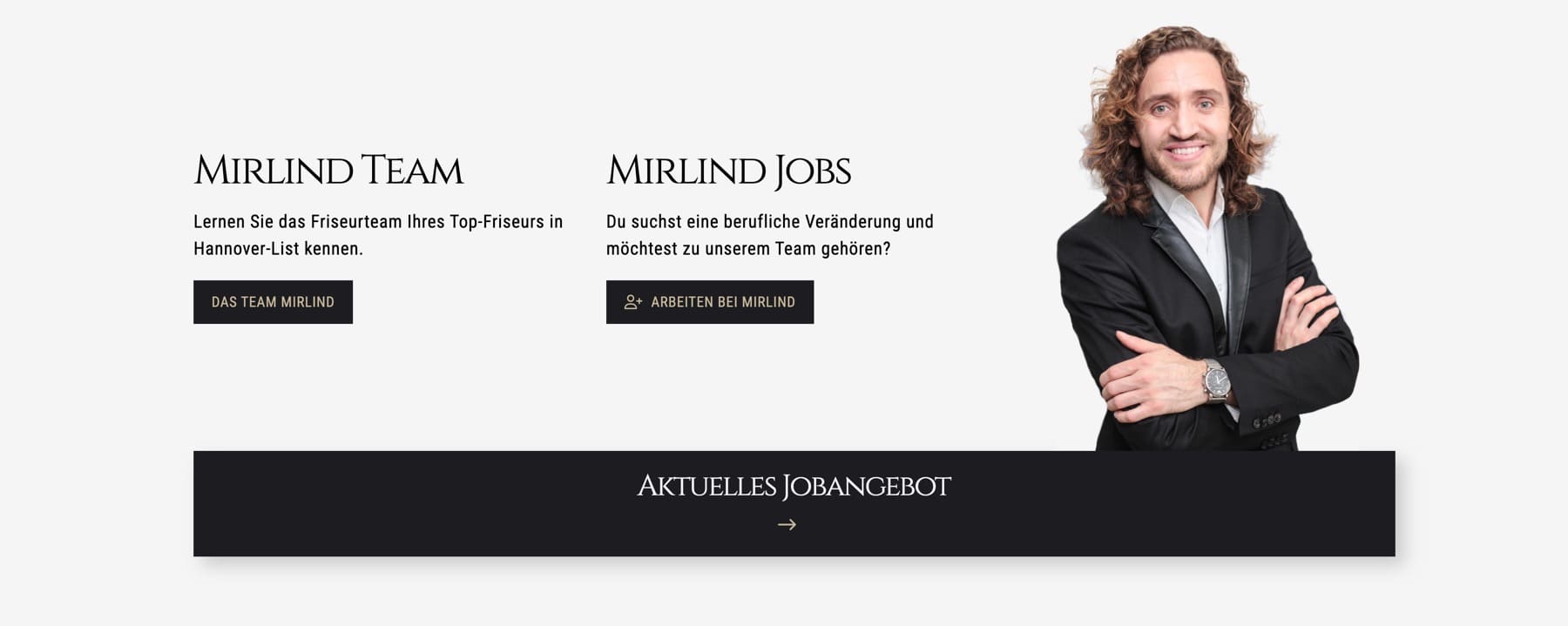 Ausschnitt 2 von 6 der Website von Mirlind, Hannover
