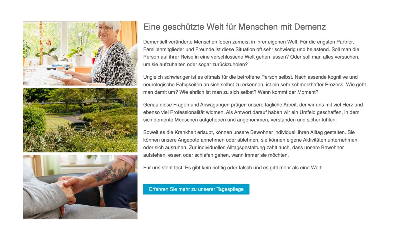 Ausschnitt 3 von 4 der Website von LBD, Berlin