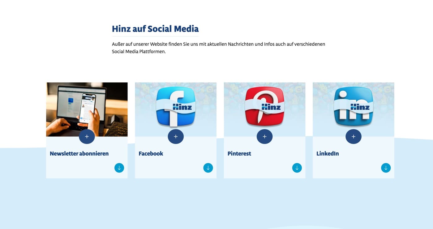 Ausschnitt 3 von 4 der Website von Helmut Hinz, Köln