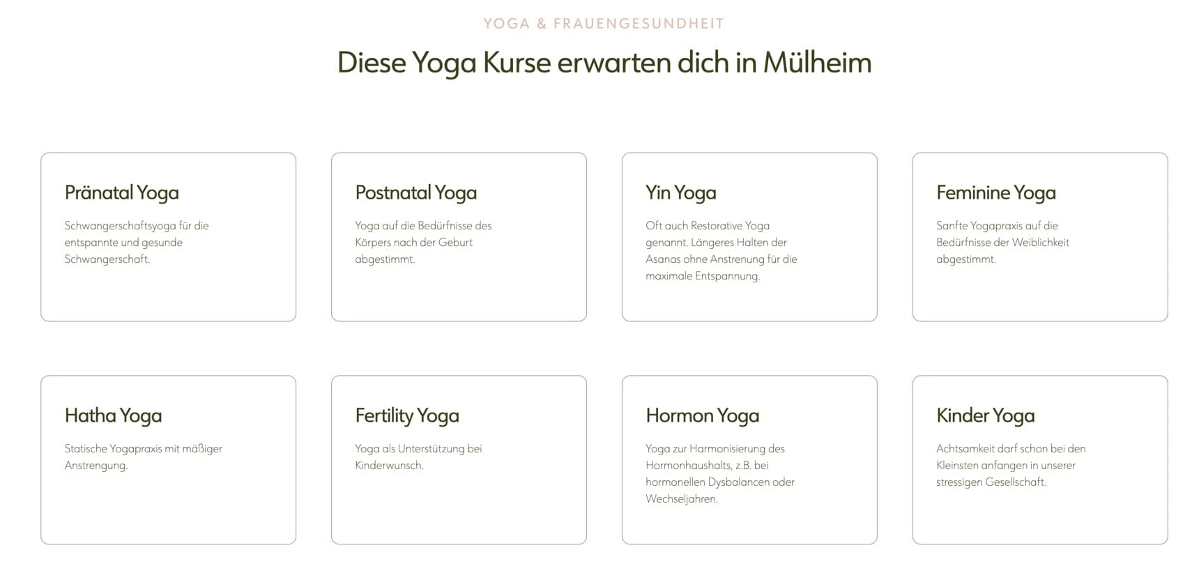 Ausschnitt 5 von 5 der Website von mama.namaste, Mülheim an der Ruhr
