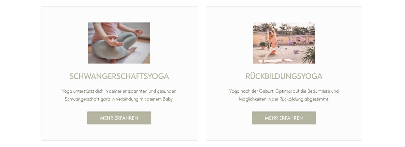 Ausschnitt 2 von 5 der Website von mama.namaste, Mülheim an der Ruhr