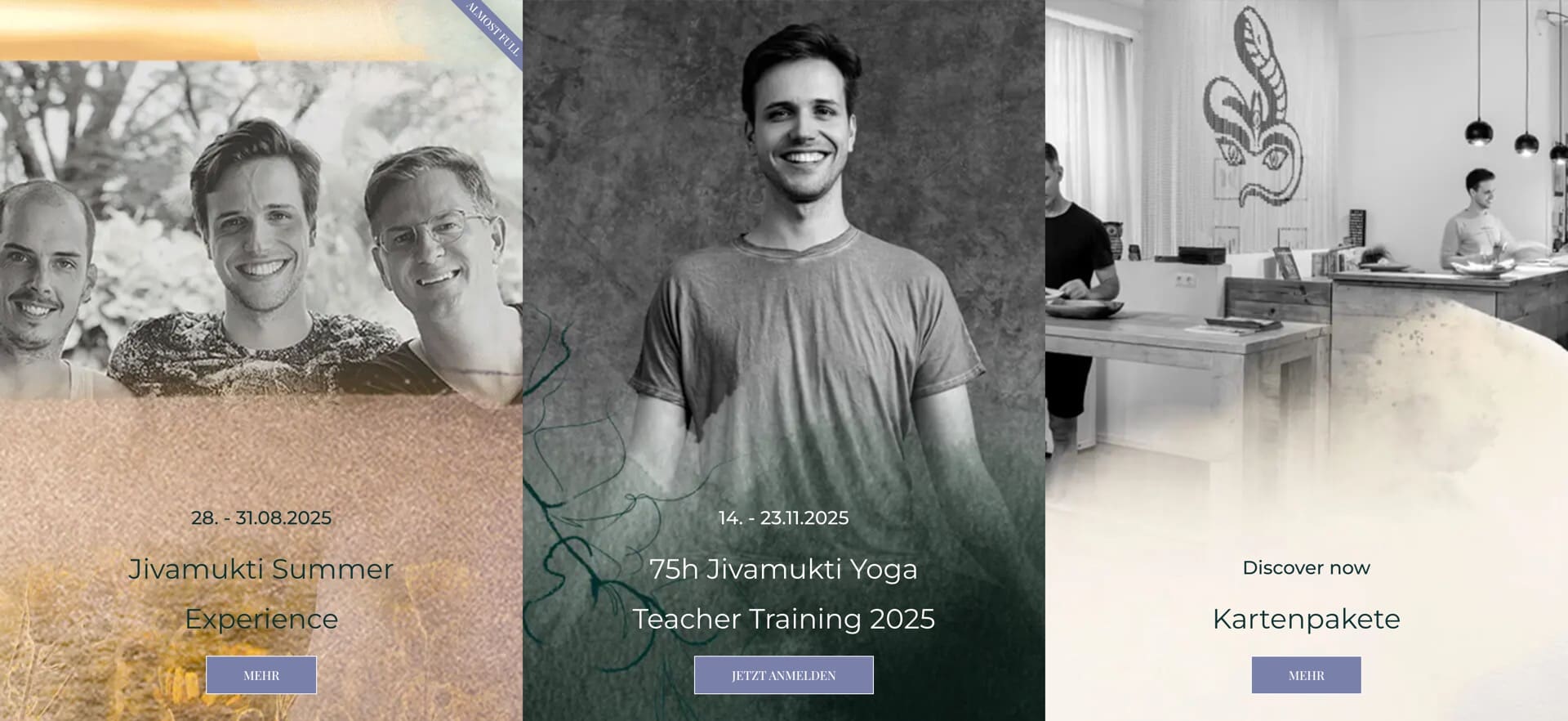 Ausschnitt 6 von 6 der Website von Peace Yoga Berlin, Berlin