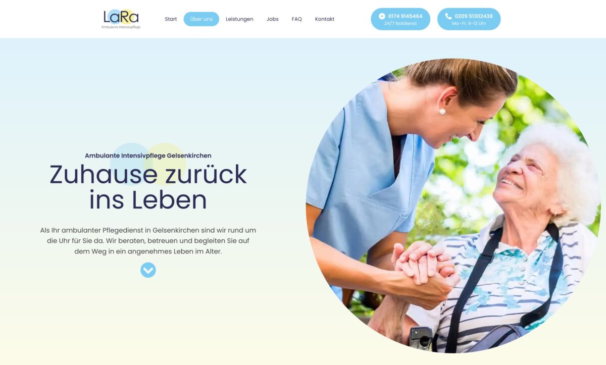 Screenshot der Website